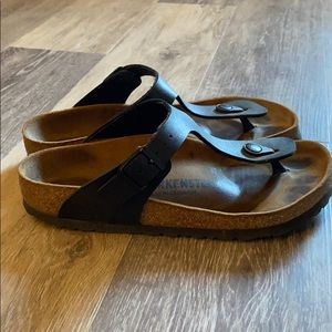 Birkenstock one strap sandal black